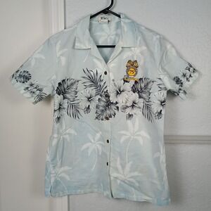 Teamsters‎ Hawaiian Hibiscus Shirt By Ky's Made In Hawaii Men's Size Small